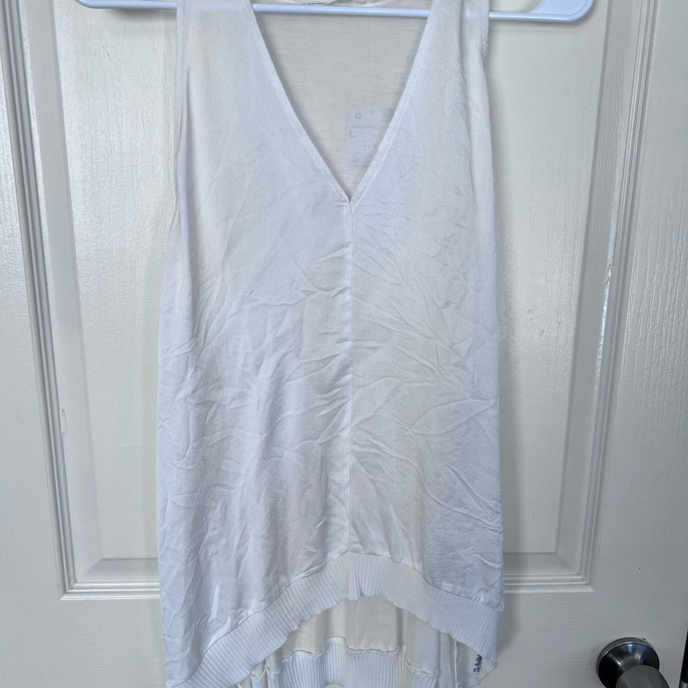 Zara White Sleeveless Top